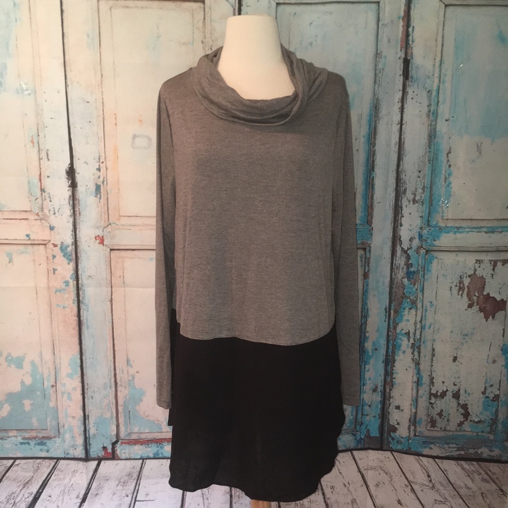 COWLED GALENA COLOR BLOCK TUNIC KORI AMERICA BRAND
